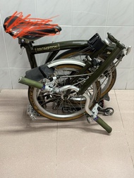 Brompton Folding Bike - Barbour 2017 V1 (Dark Green)