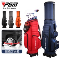 PGM Golf Bag Including with Rain Cover 4 Wheels 5 Color Telescopic Golf Travel Bag O5JF