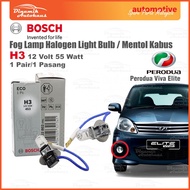 Perodua Viva Elite Fog Lamp Halogen Light Bulb (Mentol Lampu Kabus) Bosch H3 12 Volt 55 Watt (2 Pcs)