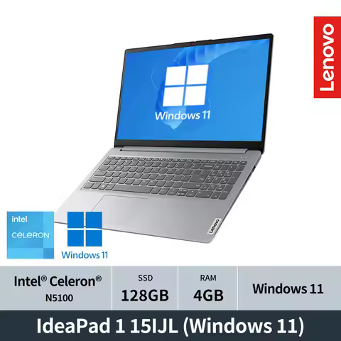 Lenovo Ideapad 1 15Ijl7 4g 128g Windows Laptop Computer Practical Model