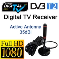 100% Copper Digital TV Antenna / 35dBi Active Indoor Antenna for DVB T2 Box / DVB-T2 TV Box