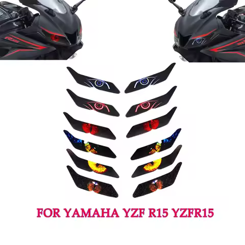 For Yamaha YZF R15 YZFR15 YZF-R15 V3 2017-2019 Motorcycle Sticker Headlight Decorative Sticker Water