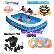 Bestway Family Kids Swimming Pool Electric Air Pump Swim Ring