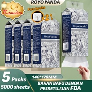 【5 Packs】Royo Panda Tissue Hanging Tissue Soft Deluxe Tissue Facial Tissue Cheerful Tissue Comfortab
