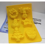 [Safe - Economical] 6-shaped Christmas silicone mold Dimensions: 29.5 x 27.5 x 2cm