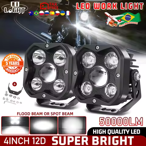 CO LIGHT 4" LED Work Light Flood Spot Beam LED Light Bar Daytime Running Light Driving Lights for Tr