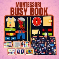 BYJ Montessori Busy Book Pre Educational Activities Quiet Book Busy Hand Bag for Babies