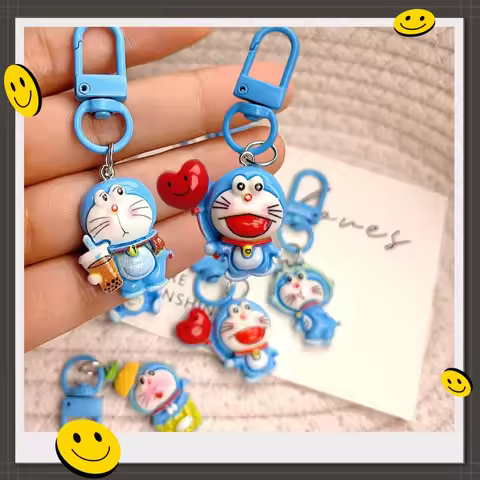 Doraemon Anime Keychain Cartoon Dingdang Cat Cute Bag Keychains Decoration Best Friend Birthday Gift