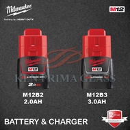 Milwaukee M12 Battery M12B2 (2.0Ah) M12B3 (3.0Ah)