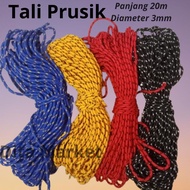 TENDA Prusik Rope / Prusik 3mm Length 20 Meters / 3mm Paracord Cord Lanyard / Tent Rope