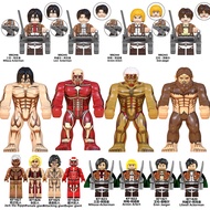 Attack on Titan Minifigures Building Blocks Eren Mikasa Armin Levi Figures Toys