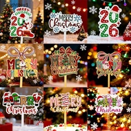[Bgu] Christmas Cake Decoration New INS Style Acrylic Diverse Patterns Merry Christmas 2025 New Year