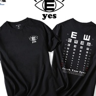 Standard Vision Chart T-shirt Short Sleeve Top Fashion T Men and Women's Casual Wear Short T Cute Personality Street Cotton    笔记