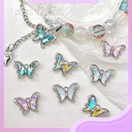 Wholesale (1PCS) Butterfly Pendant Iron Charm Pendant 2 Sides Butterfly Pendant Cute Unique Trendy