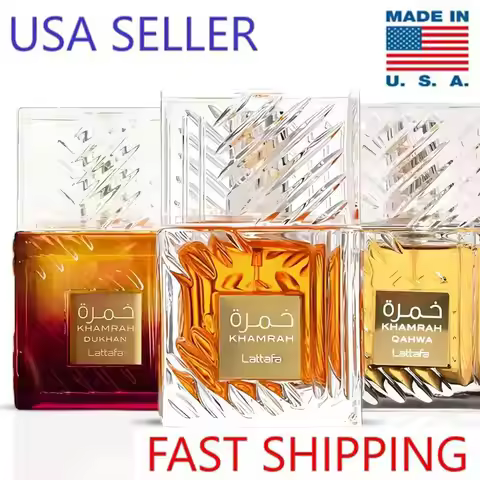 Lattafa Khamrah, Khamrah Qahwa & Khamrah Dukhan Eau De Parfum Sprays 100ML (3.4 OZ) – Unisex Long La