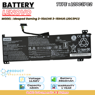 (ส่งฟรี ประกัน 1ปี) Lenovo แบตเตอรี่ โน๊ตบุ๊ค Lenovo Ideapad Gaming 3-15ACH6 3-15IHU6 L20C3PC2 ของแท