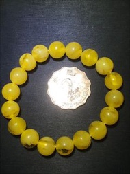 早年家裡人收來的中東蜜蠟手串 直徑約10.8每顆 共18顆