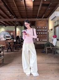 Pilita - Luna Curve Jeans กางเกงยีนส์ขากว้าง ดีไซน์โค้งบริเวณกลางตัว