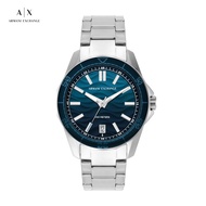 Armani Exchange Male Analog Watches ( AX1950 ) - Quartz, Silver Case, 44 MM Round Dial,  Silver Stai