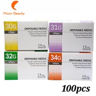 30G-34G painless needle Piercing Transparent Syringe Injection glue Clear Tip Cap Pharmaceutical inj