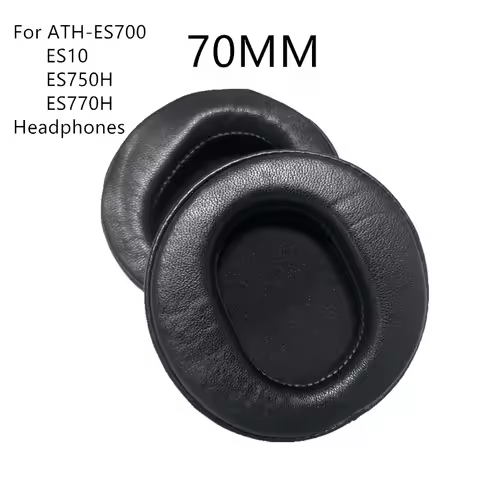 75MM Sheepskin Ear Pads For Audio-Technica ATH-ES700 ES10 ES750H ES770H Headphones Replacement Earpa