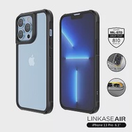 ABSOLUTE LINKASEAIR iPhone 13 Pro (6.1吋)專用 軍規防摔抗變色抗菌大猩猩玻璃保護殼-曜石黑 13 Pro專用