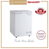 【FREE SHIPPING】 Sharp Chest Freezer (110L) SJC118 [ Frenshi ]