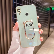 Huawei Nova 3 3i 3E 4 4E Cartoo Cute Bear Stand 6D Luxury Fine Hole Camera Ultra-thin Plating Case