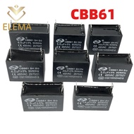CBB61 Air Conditioner Fan Start Capacitor 450V 1UF/1.5UF/2UF/3UF/4UF/5UF/6UF/8UF/10UF/12UF 2 pin sta