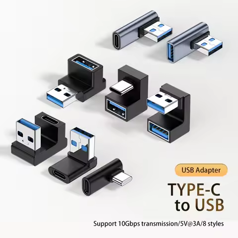 5V 3A USB Type C Adapter A Male to Type C Female Connector OTG Converter to USB U Shape USB-C 3.0 Co