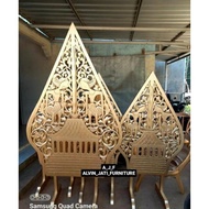 wayang ukir kayu/wayang kayu/Kelir gunungan/kelir wayang/kelir