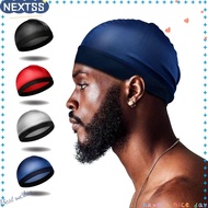 NEXTSS Wave Caps, Elastic Breathable Men Durag Hats,  Multicolor Solid Color Polyester Multicolor Du
