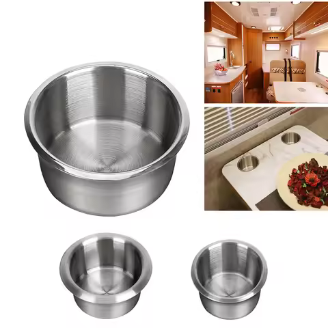 68/85/90MM Stainless Steel Marine Boat RV Cup Water / Drink Bottle Holder Rustproof Universal Car Wa