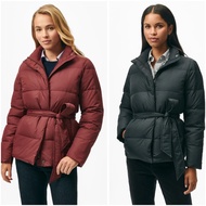High-end Women's FeatherJacket Brooks Brothers Belted Puffer Jacket