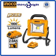 INGCO 20V LI-ION WORK LAMP 20W 1800 LUMENS 1X2.0AH CHARGER CWLI20258