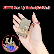 Bật Lửa Zippo Gas Lộ Thiên (Có Đèn Xanh Dương) - (Xài Gas)