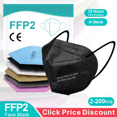 5 Layers Non-wove Adult ffp2 mask kn95 reusable mascarillas fpp2 mask KN95 CE Certified FFP2 face ma
