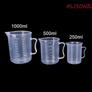 ALISONDZ Measuring Cup Chemistry Laboratory 250/500/1000/ml Transparent Durable Reusable Measuring Cylinder