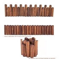 Antiseptic Wood Carbonized Fence Garden Fence Outdoor Courtyard Fence Fence Indoor Balcony Bonsai De
