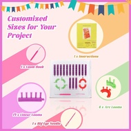 Katech Adjustable Knitting Looms Set -Customized Sizes for Your Project-Afghan Loom-Blanket Loom-Soc