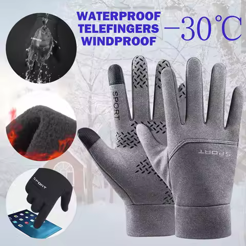 Winter Biker Gloves For Men Women Motorcycle Touchscreen Waterproof Warm Windproof Gloves Cycling Sn
