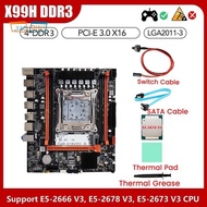 X99H Desktop Motherboard+E5 2676 V3 CPU+Thermal Grease LGA2011-V3 B85 DDR3X4 ECC Slot M.2 NVME PCI-E