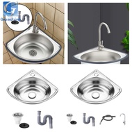Gazechimp Corner Bathroom Sink Corner Basin Sink Wall Mounted Multipurpose Easy Installation Home Wa