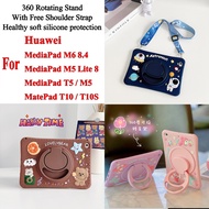 For Huawei MatePad T10 T10S T 10 MediaPad T5 10.1" M5 Lite 8 M6 8.4 Fashion Cute 3D Cartoon Pattern 