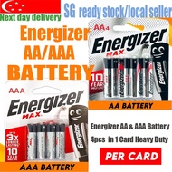 [SG Stocks] Energizer MAX Alkaline Battery AA / AAA / Long-Lasting Power Batteries Alkaline Battery 