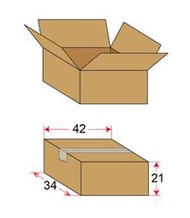 3號箱：42x34x21cm 五層 AB浪 超厚耐重 大型紙箱 搬家、物品收納好幫手
