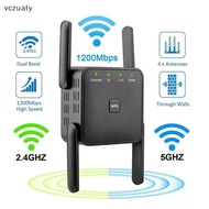 vczuaty 1200Mbps 5Ghz Wireless WiFi Repeater 2.4G 5GHz Wifi Signal Amplifier Extender Router Network Wlan WiFi Repetidor SG
