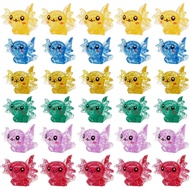 X Hot Popcorn 30pcs Mini Axolotl Figurines Resin Axolotl Miniature Animal Figurines Fish Tank Potted