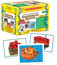 Key Education Nouns, Verbs, and Adjectives Photographic Learning Cards, 275 Vocabulary Flash Cards, 