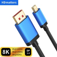 Mini DP cable 8K Mini Displayport to DP 1.4 cable 144hz 4K DP to Mini Displayport cable AP  pro air HP Dell Monitor